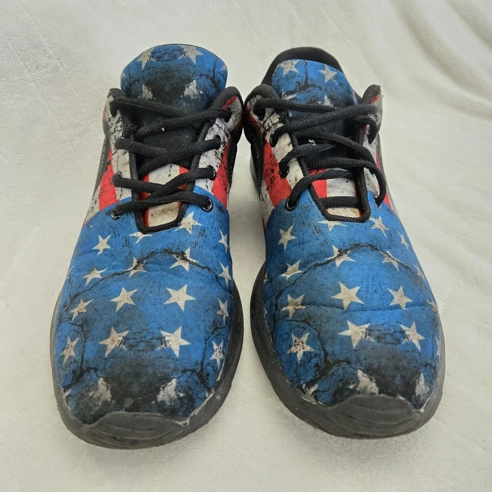 Raad‎ Men's Sneakers No Pain No Gain American Flag Shoes Sz 11 Holiday Festival
